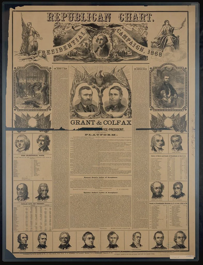 Republican Chart for the Presidential Campaign | Circa 1868
