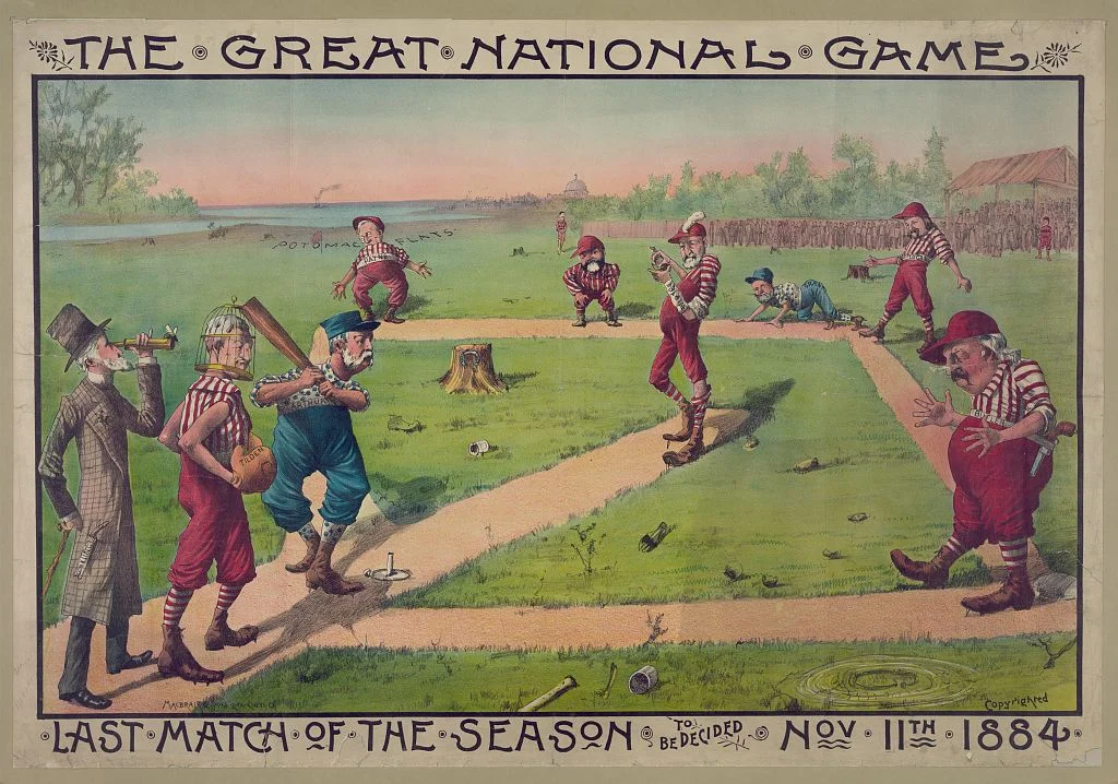 Sandlot Baseball Game with Presidential Hopefuls | Circa 1884