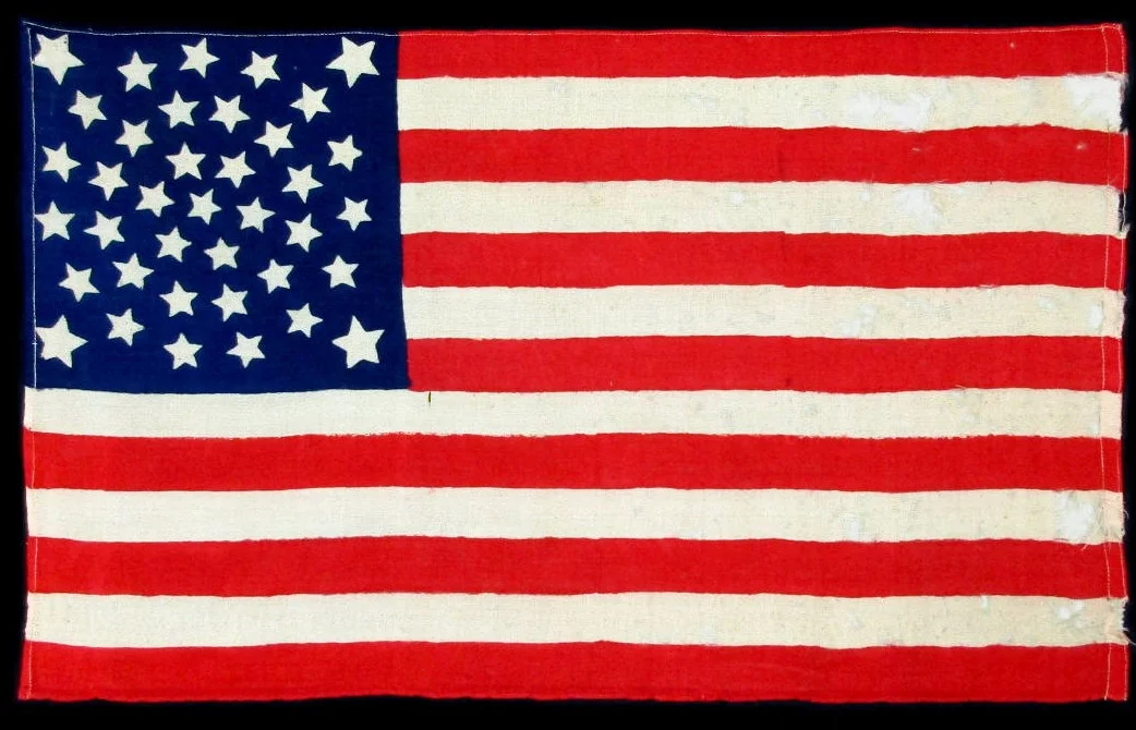 38 Star Antique US Flag with Fantastic Medallion Pattern 2.jpg