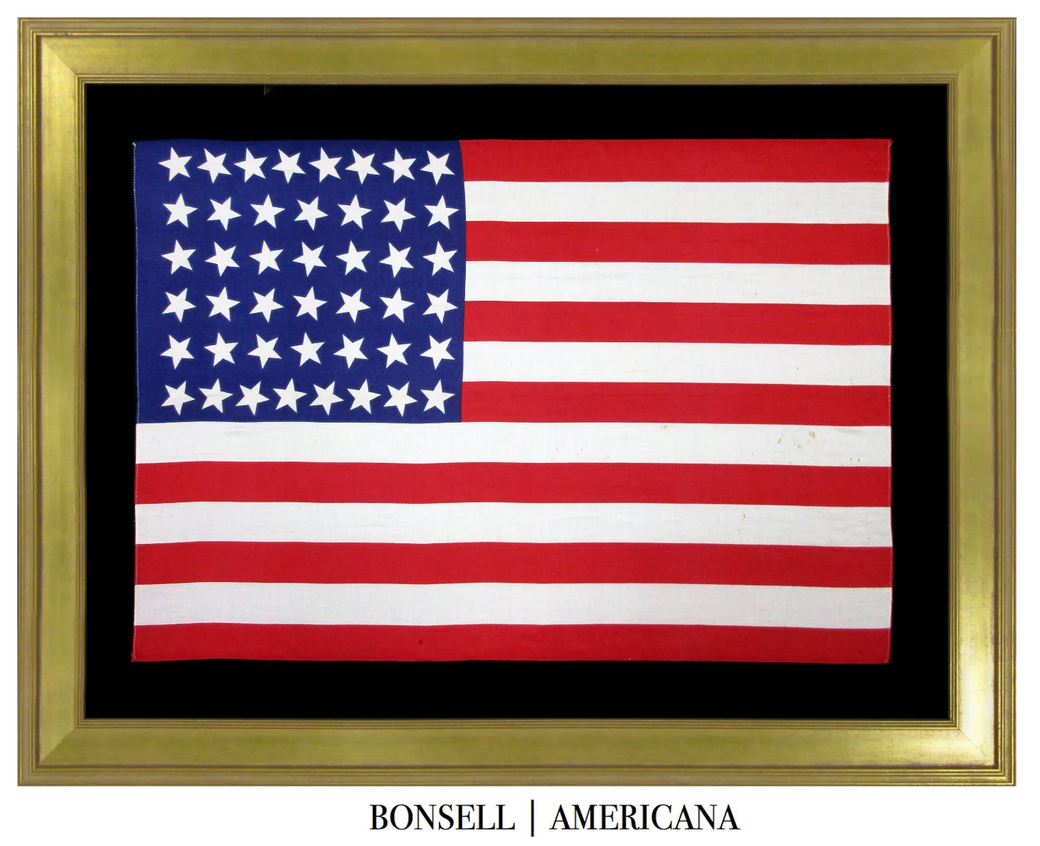 44 Star Antique US Flag with Canted Stars