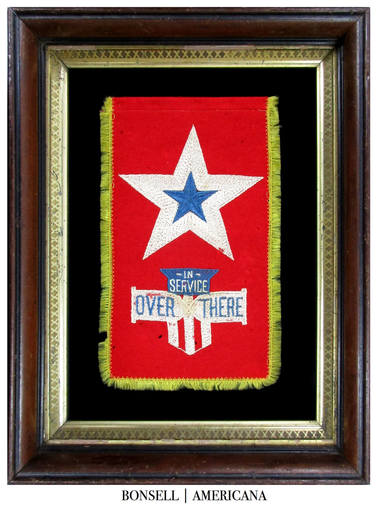 Antique American In Service Over There Flag