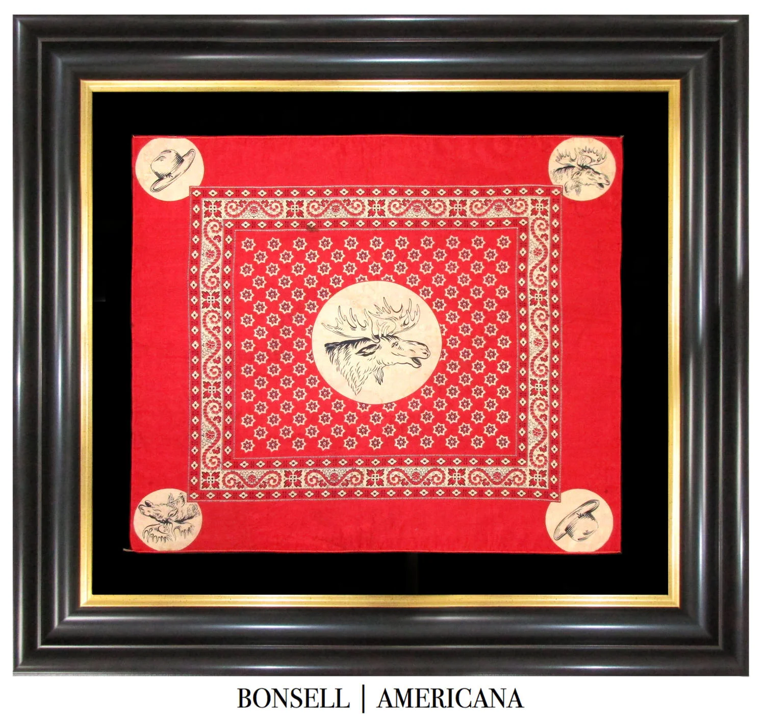 Wonderful and Rare Teddy Roosevelt Campaign Bandanna | Associated with the Progressive Bull Moose Party 