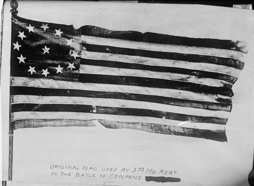 Flag Once Believed to be the Original Battle of Cowpens Flag (Photograph Taken in 1908).jpg