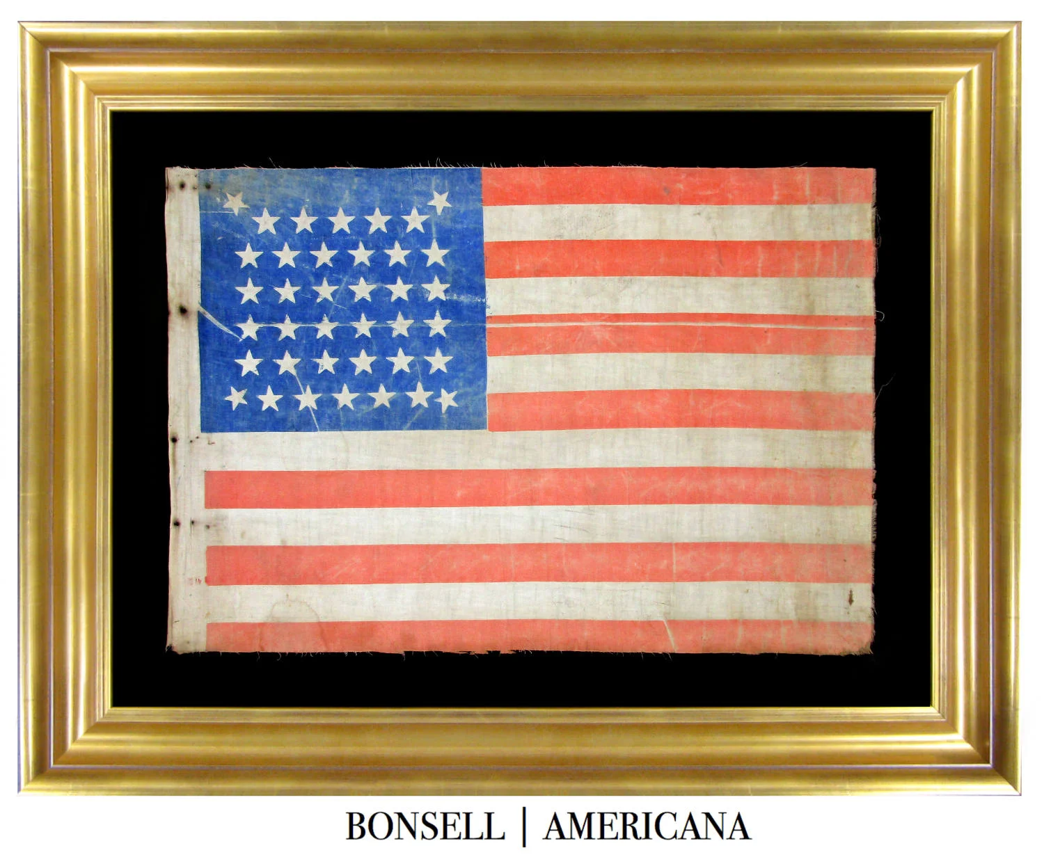 38 Star Antique Flag with a Beehive and Tiny Stars