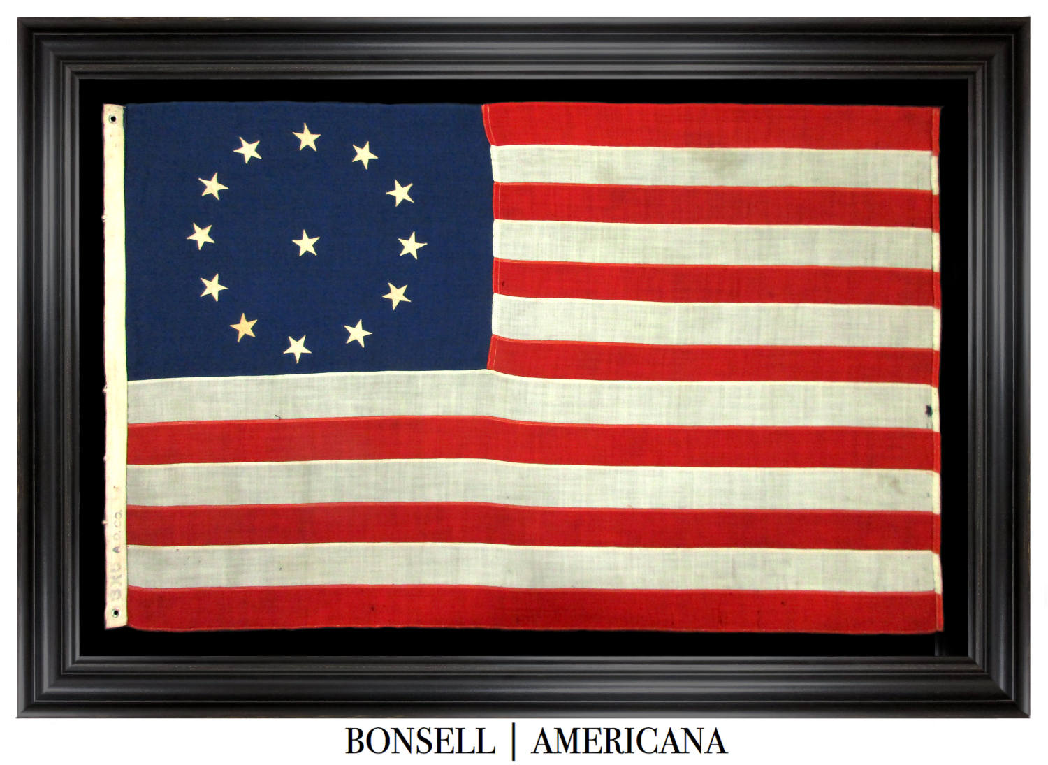 13 Stars 2 feet long Torn American battle flag 