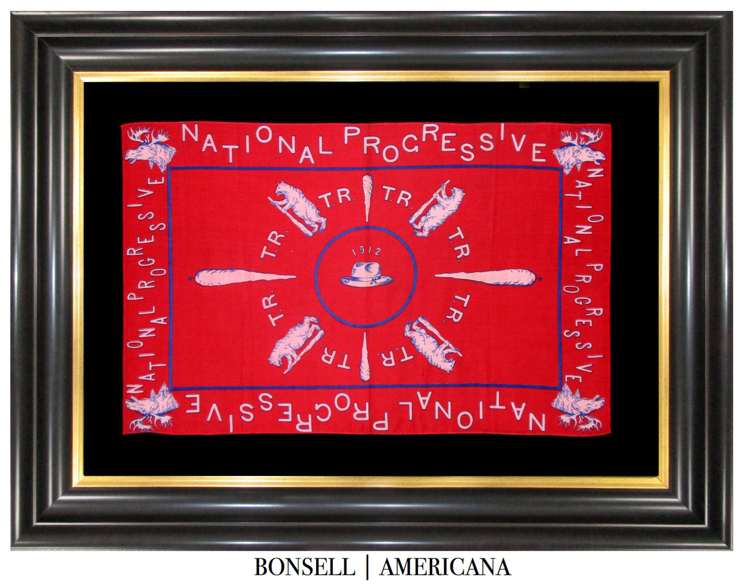 Antique 1912 Teddy Roosevelt National Progressive Campaign Bandanna
