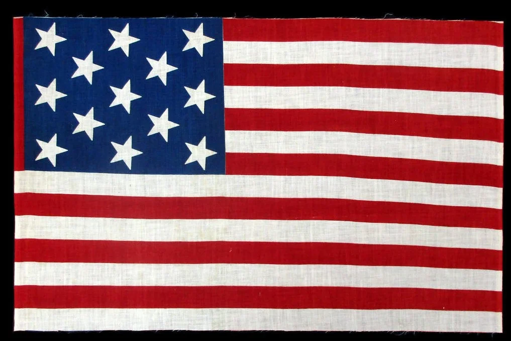 Rare 13 Star Antique American Flag of Canadian Origin