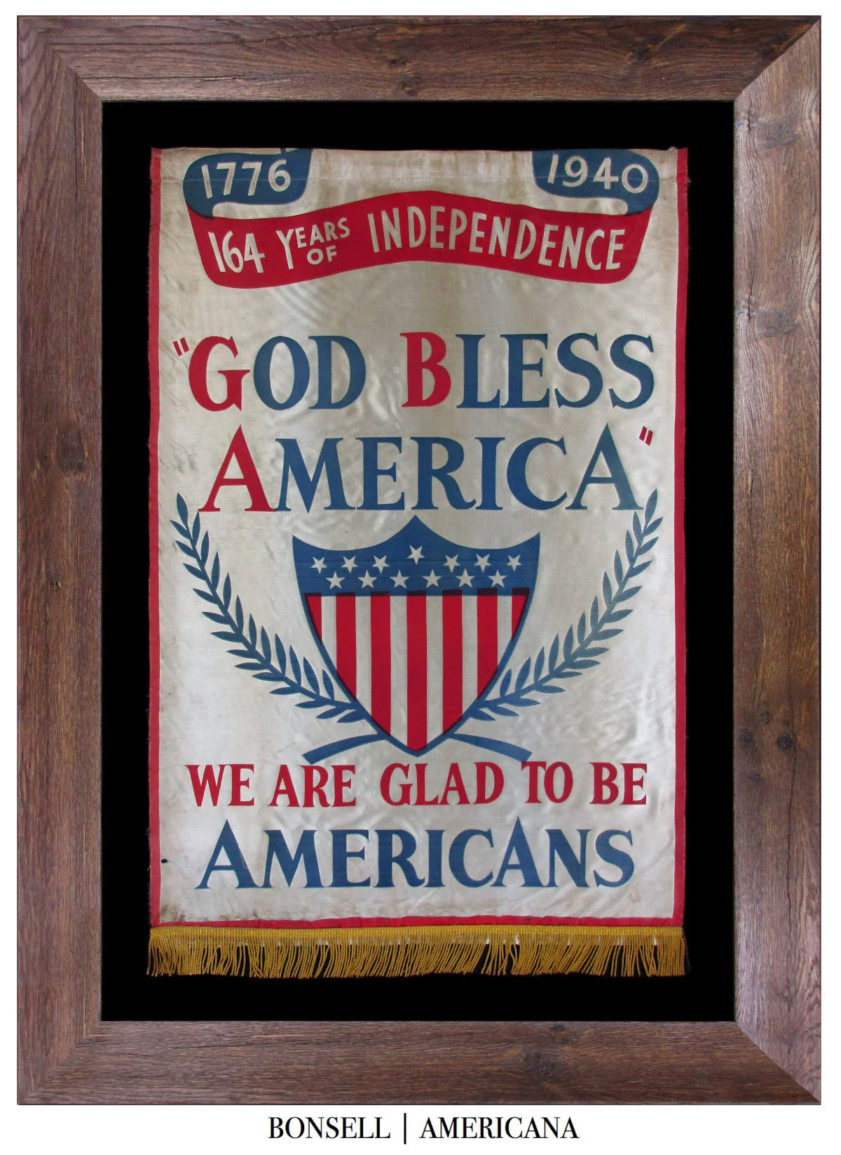 Antique God Bless America Banner