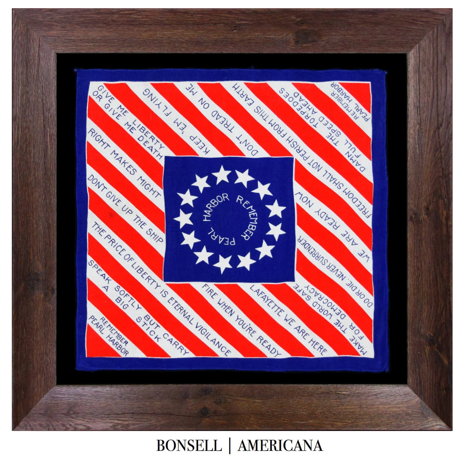 Antique Remember Pearl Harbor Kerchief