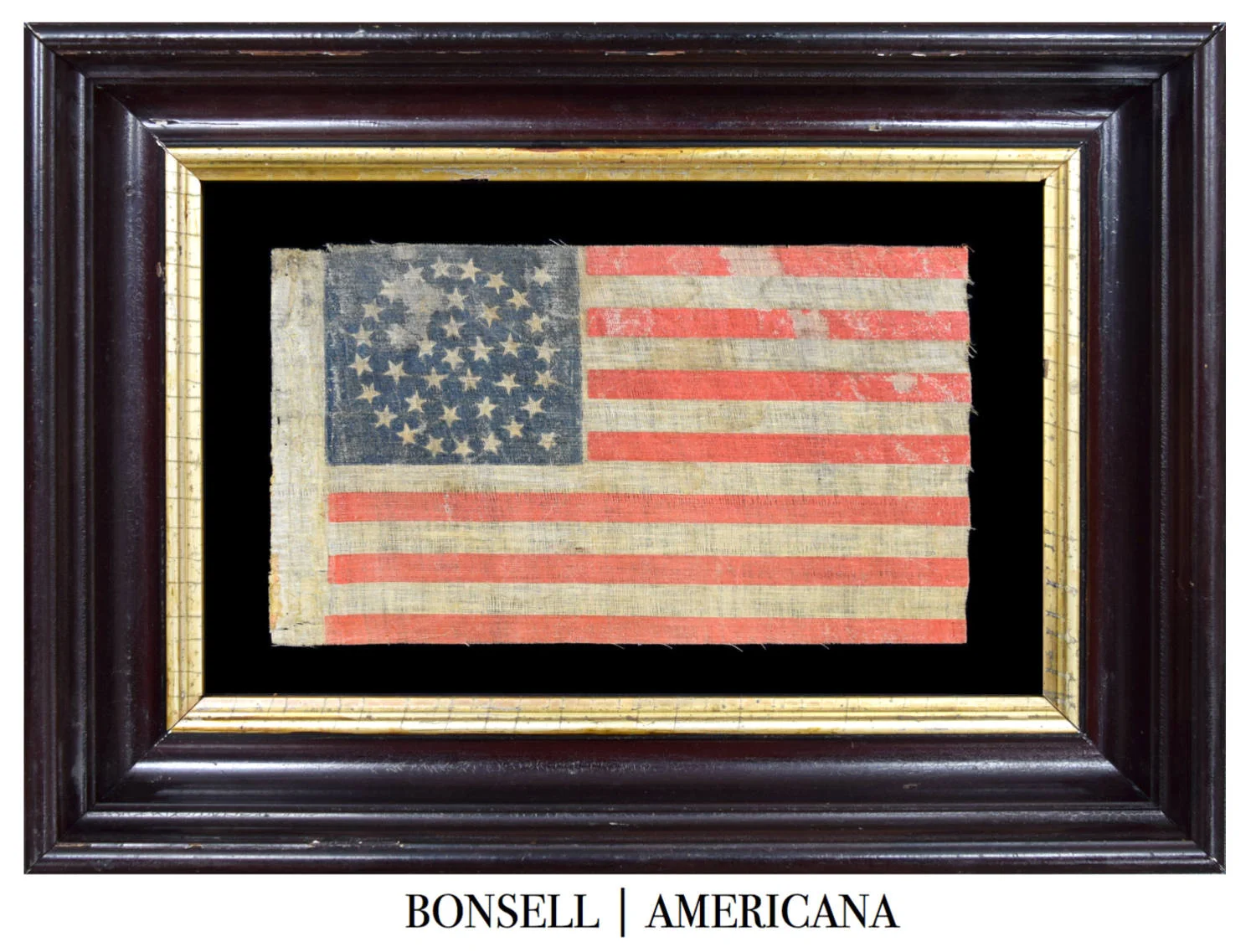 38 Star Antique Parade Flag with an Offset Medallion Pattern
