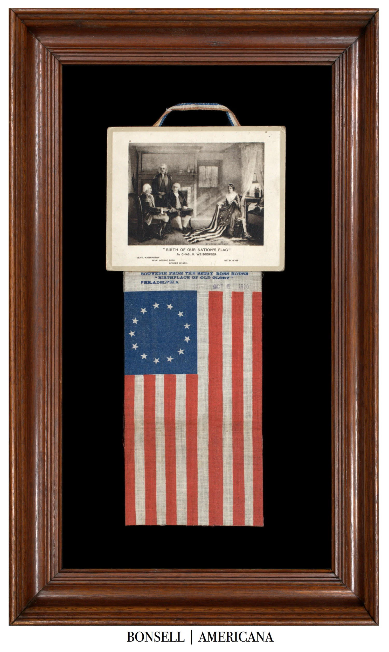 13 Star Antique Flag with Betsy Ross Star Pattern
