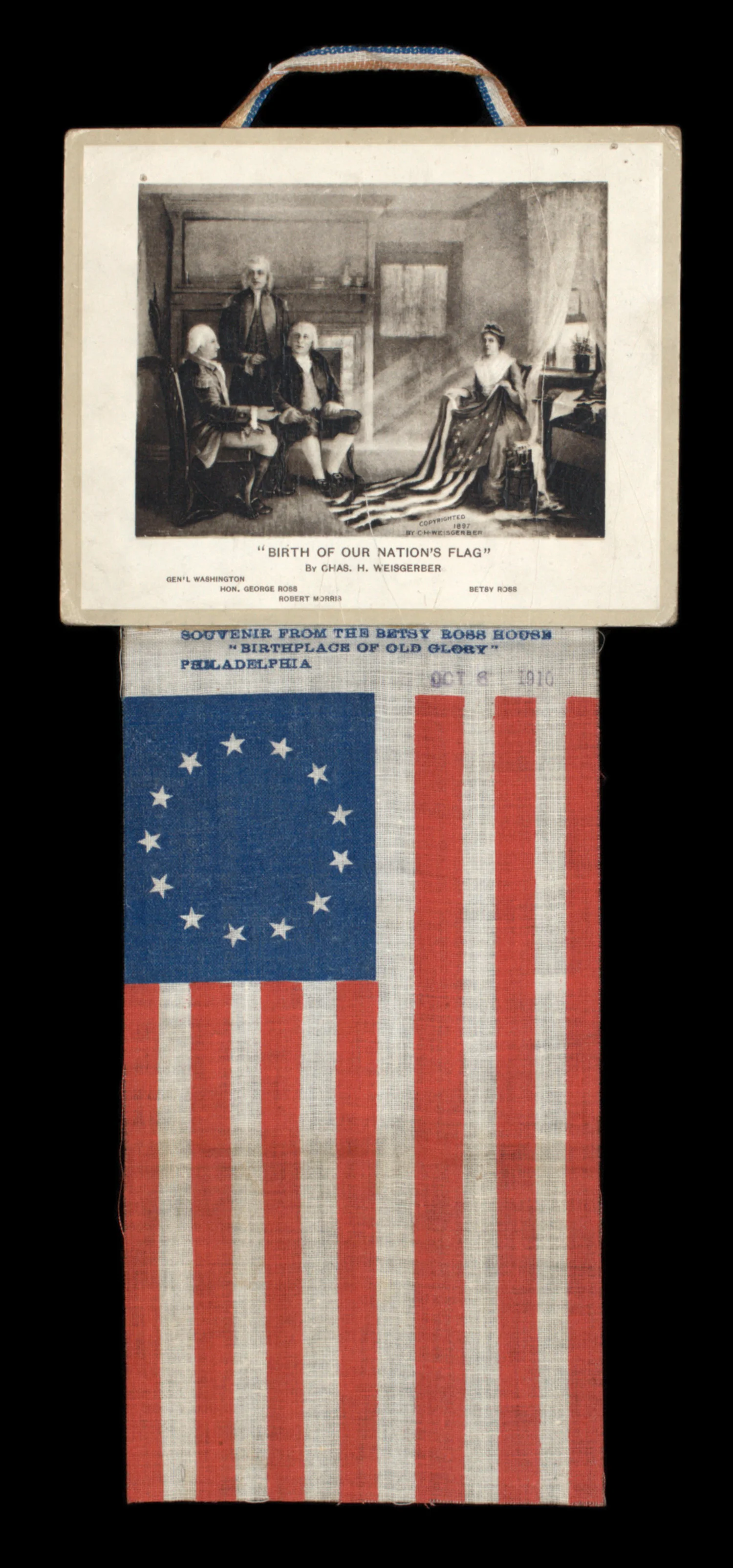 13 Star Antique Flag with Betsy Ross Star Pattern
