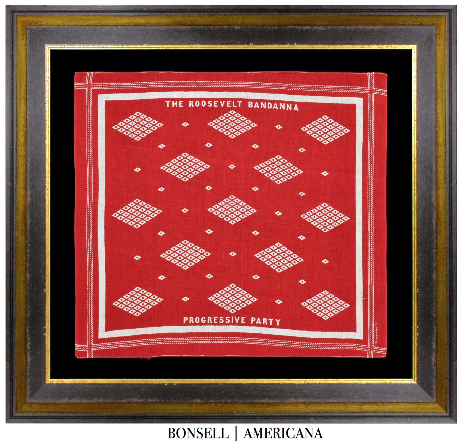 Antique Teddy Roosevelt Progressive Party Campaign Bandanna