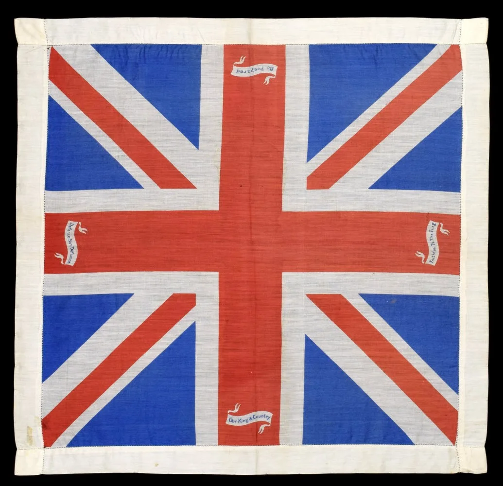 Antique Union Jack with Patriotic Slogans