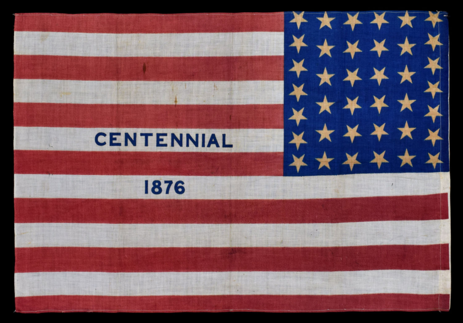 38 Star Antique Flag | Includes a CENTENNIAL 1876 Overprint