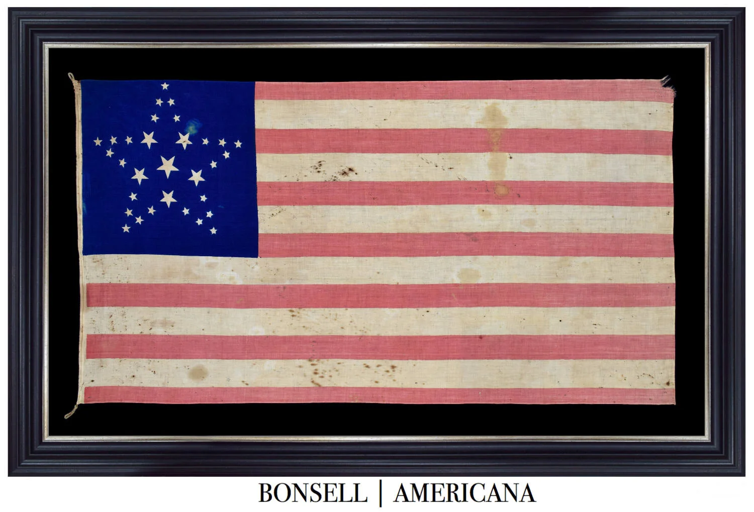 31 Star Antique Flag with an Outstanding Grand Luminary Star Pattern | California Statehood