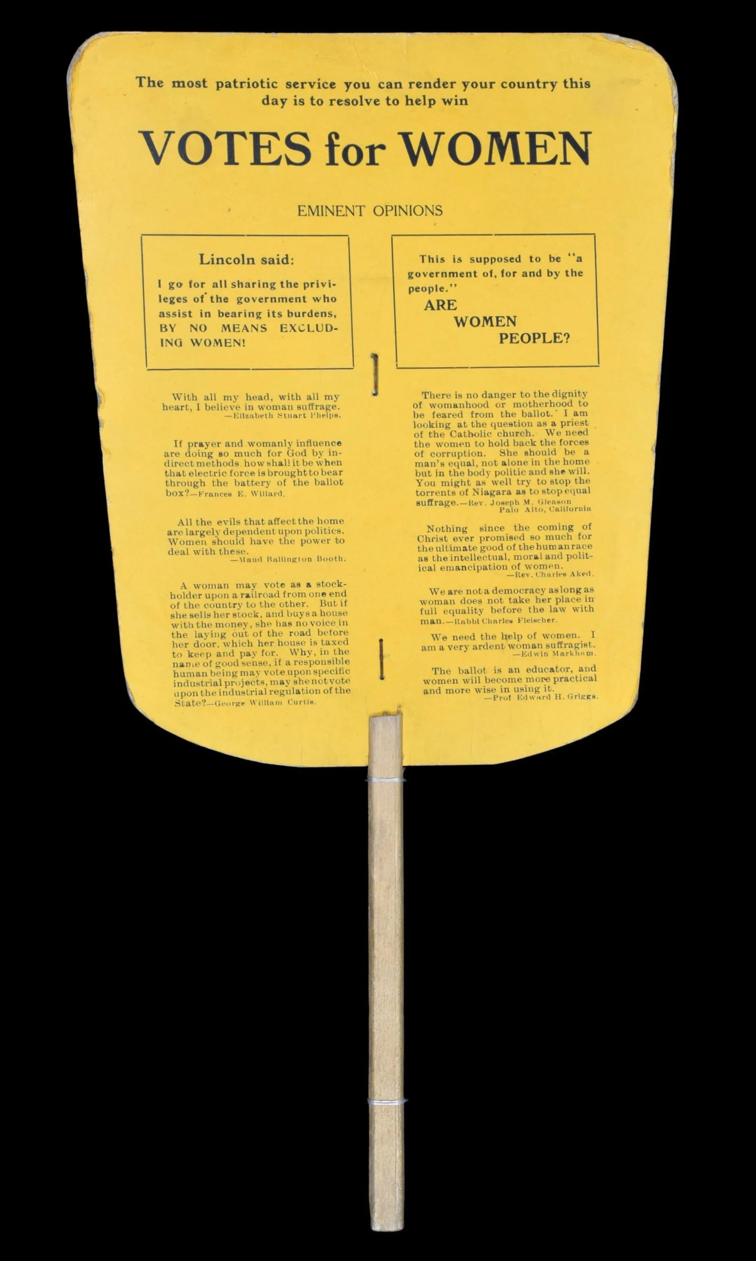 Antique Votes for Women Fan