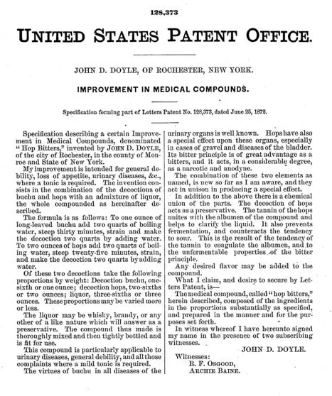 Hop Bitters Patent.JPG