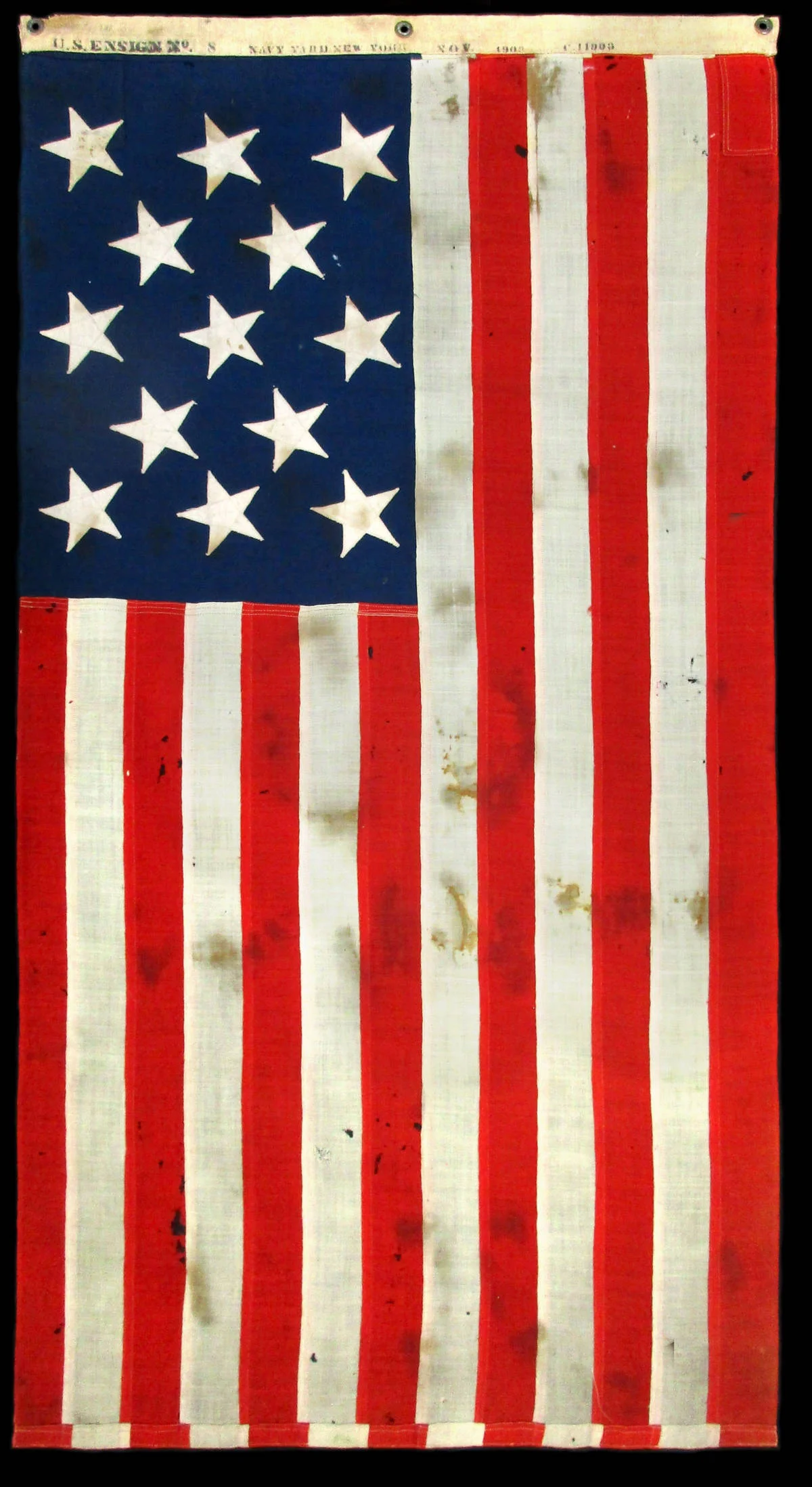 13 Star Antique US Navy Flag