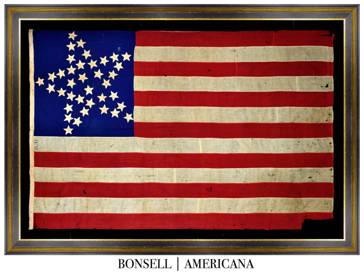 37 Star Antique Flag with a "Great Star" Configuration
