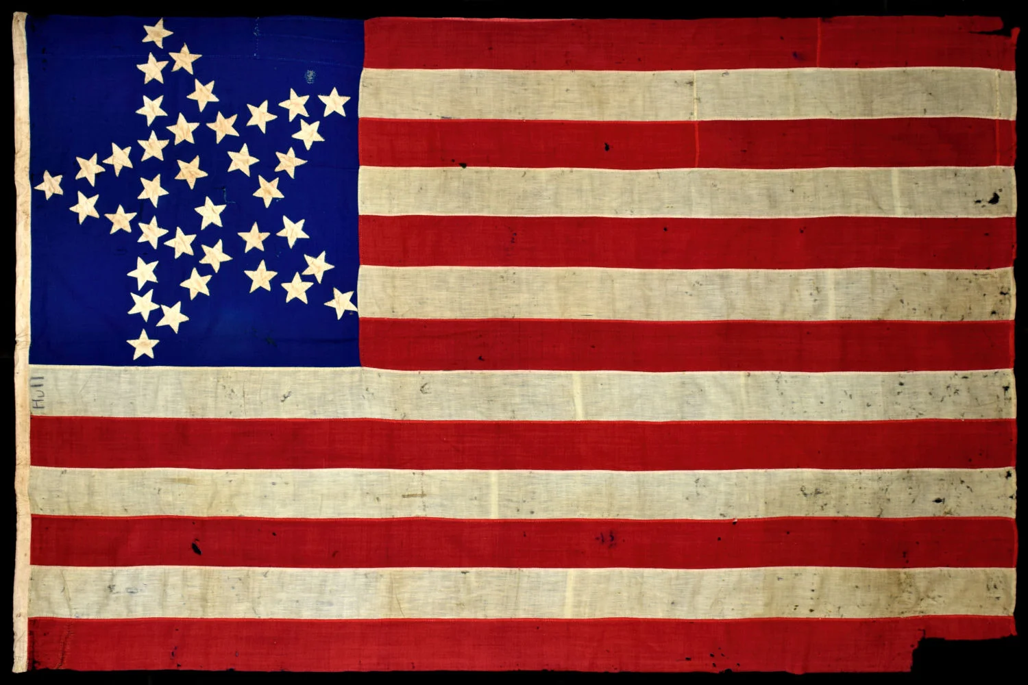 37 Star Antique Flag with a "Great Star" Configuration