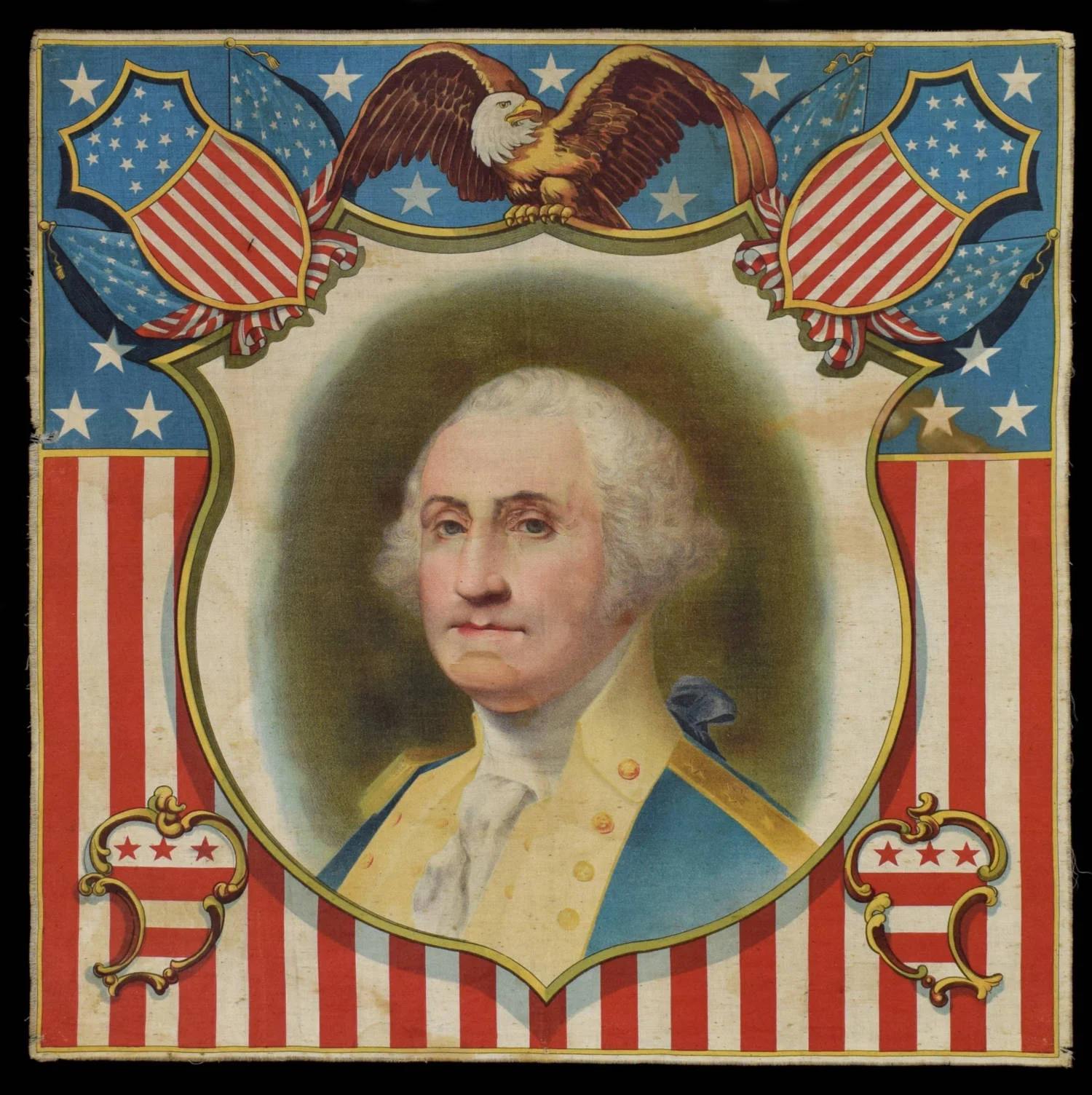 Antique George Washington Kerchief 