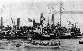 4. Pressident Harrison Arrives at Wall Street by Boat.jpg