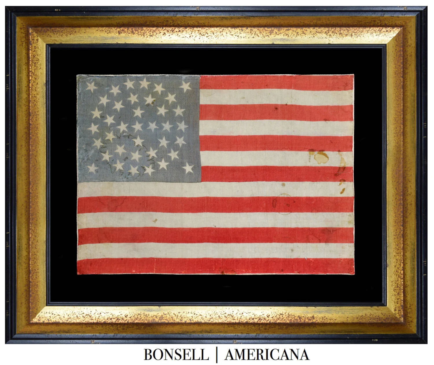 38 Star Antique Flag with a Medallion Configuration