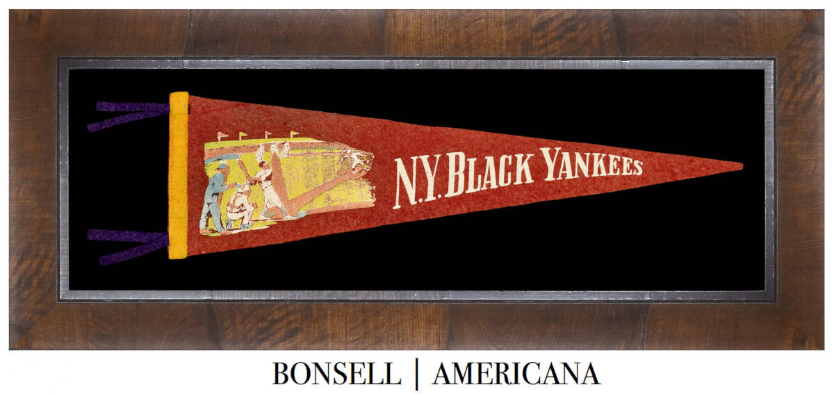 Antique New York Black Yankees Pennant