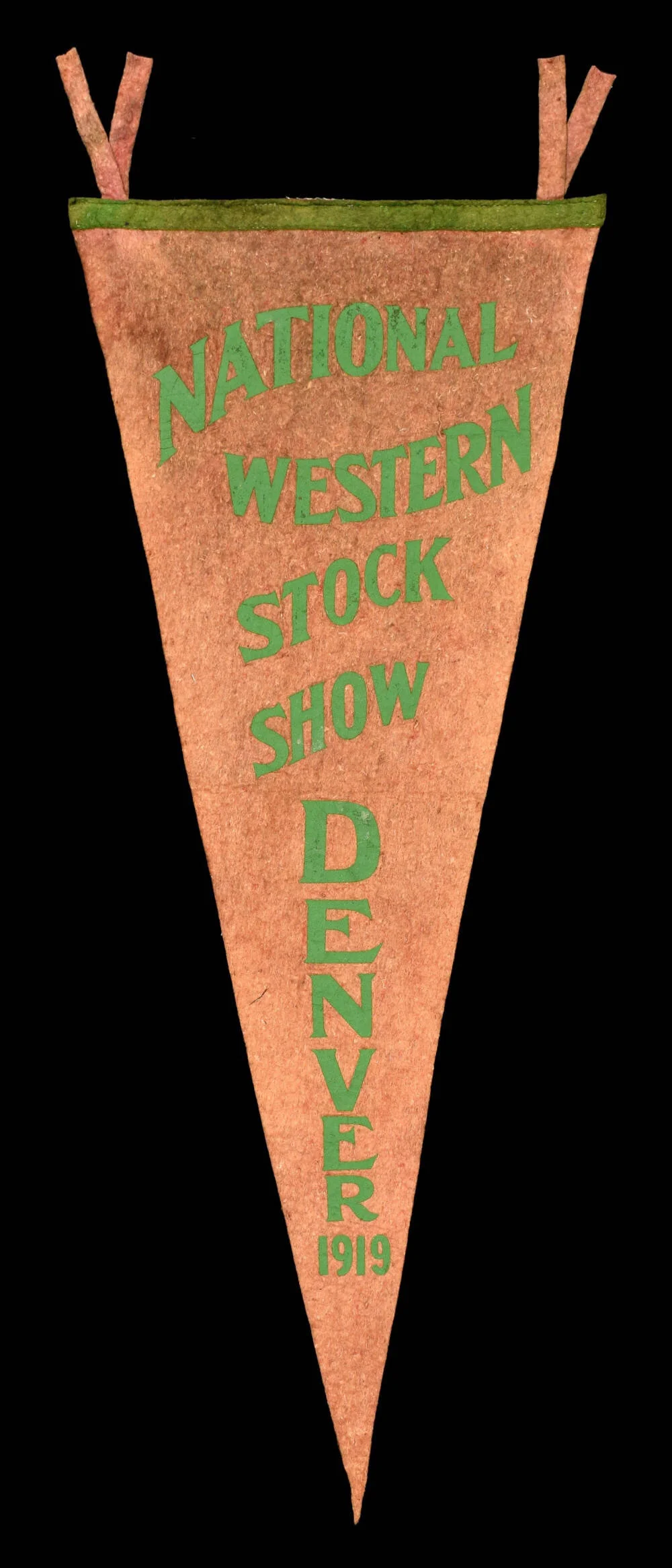 Antique National Western Stock Show Pennant | Denver Colorado | Circa 1919