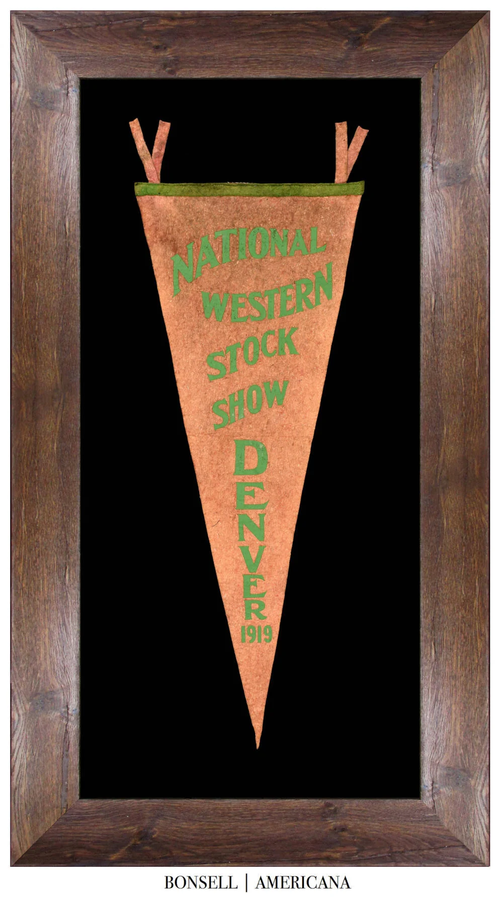 Antique National Western Stock Show Pennant | Denver Colorado | Circa 1919