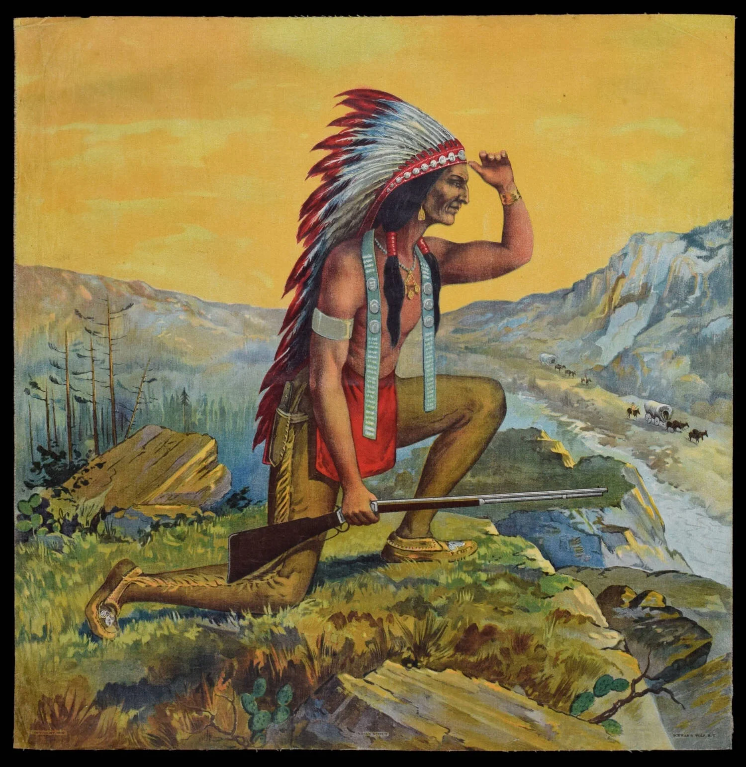 Antique Indian Textile | Made by Schwab &amp; Wolf Of New York 