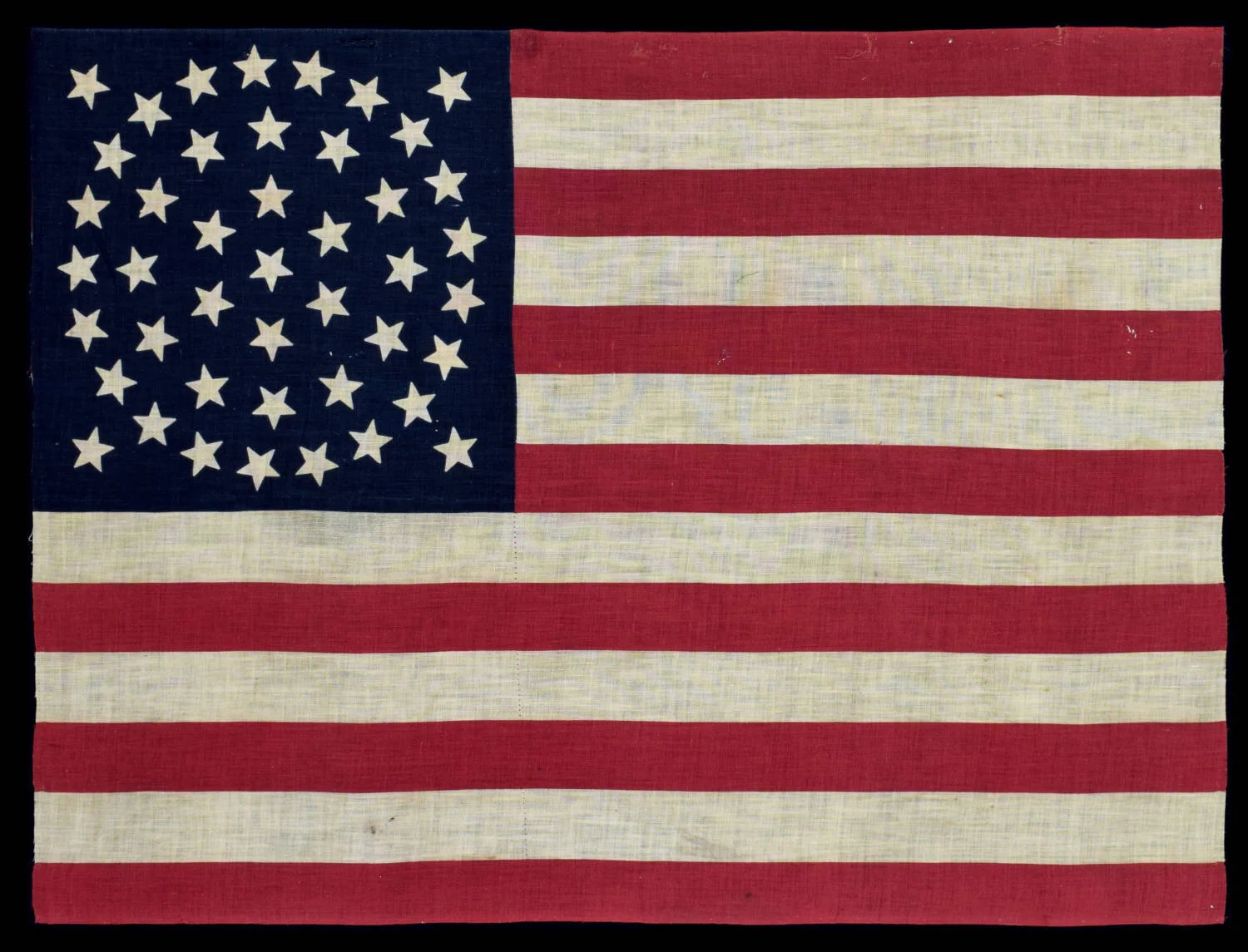 Large Scale 44 Star Antique Flag with a Medallion Star Pattern | Wyoming Statehood 