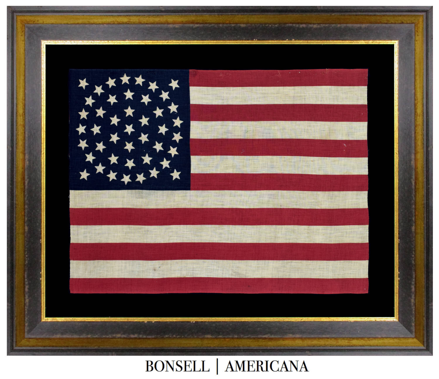 Large Scale 44 Star Antique Flag with a Medallion Star Pattern | Wyoming Statehood 