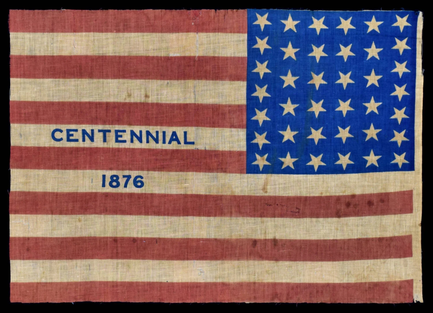 Rare 38 Star Antique Flag | Includes a CENTENNIAL 1876 Overprint