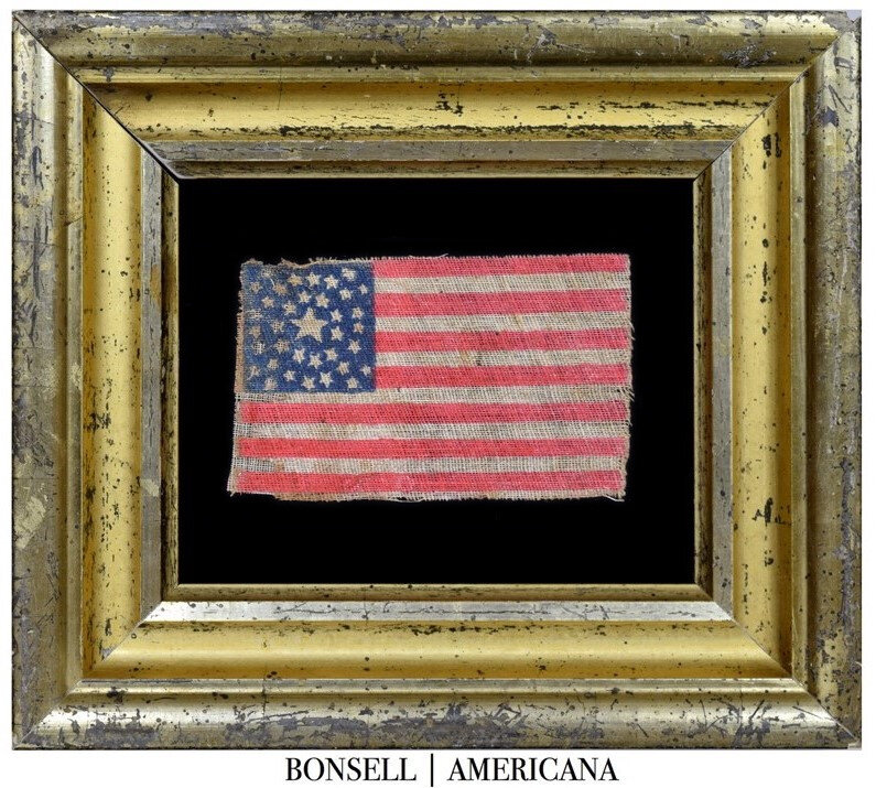 36 Star Parade Flag with a Medallion Configuration | Nevada Statehood | Circa 1864-1867