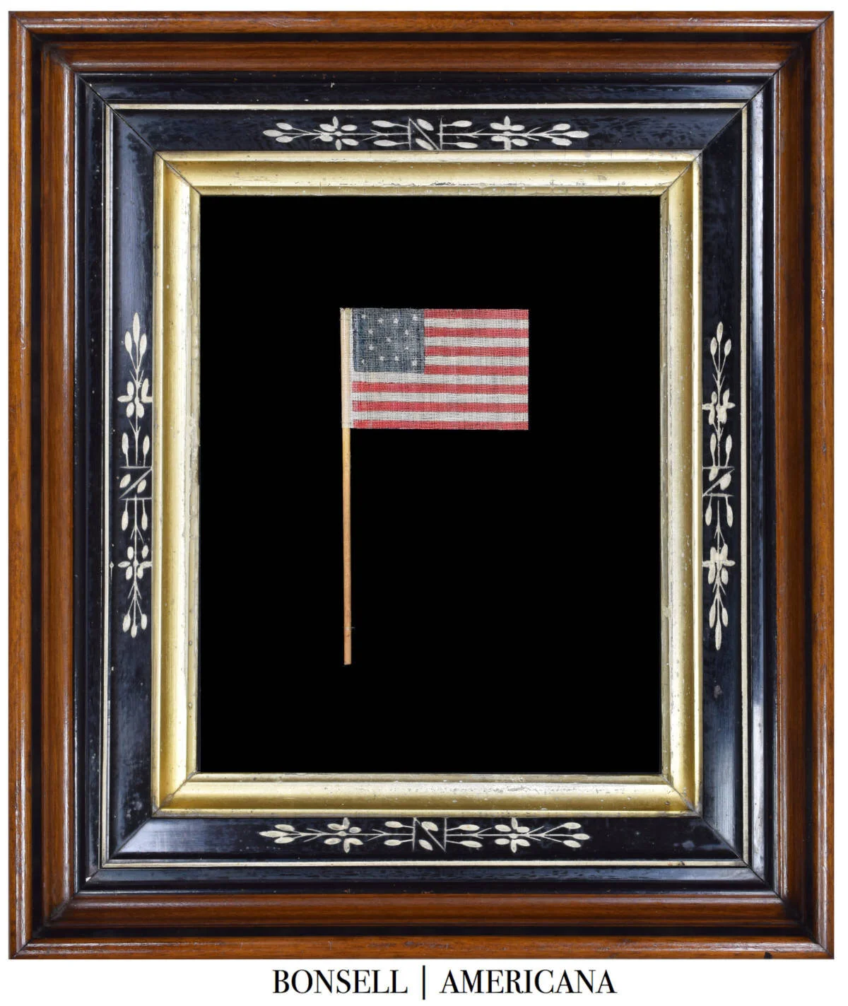 13 Star Antique Parade Flag with a Medallion Configuration | Made to Celebrate the Centennial