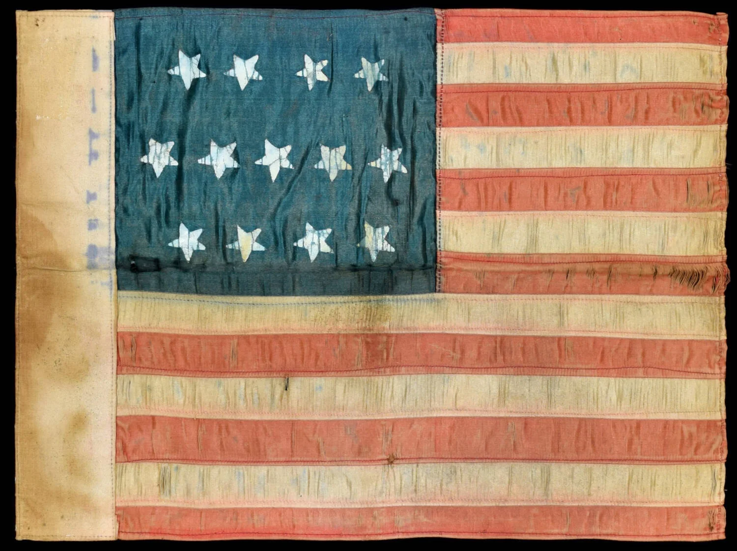 13 Star Antique Flag with a 4-5-4 Pattern