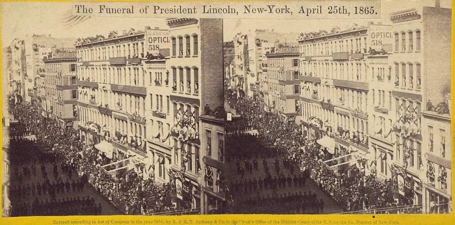 Funeral of President Lincoln, in New York, on April 25, 1865
