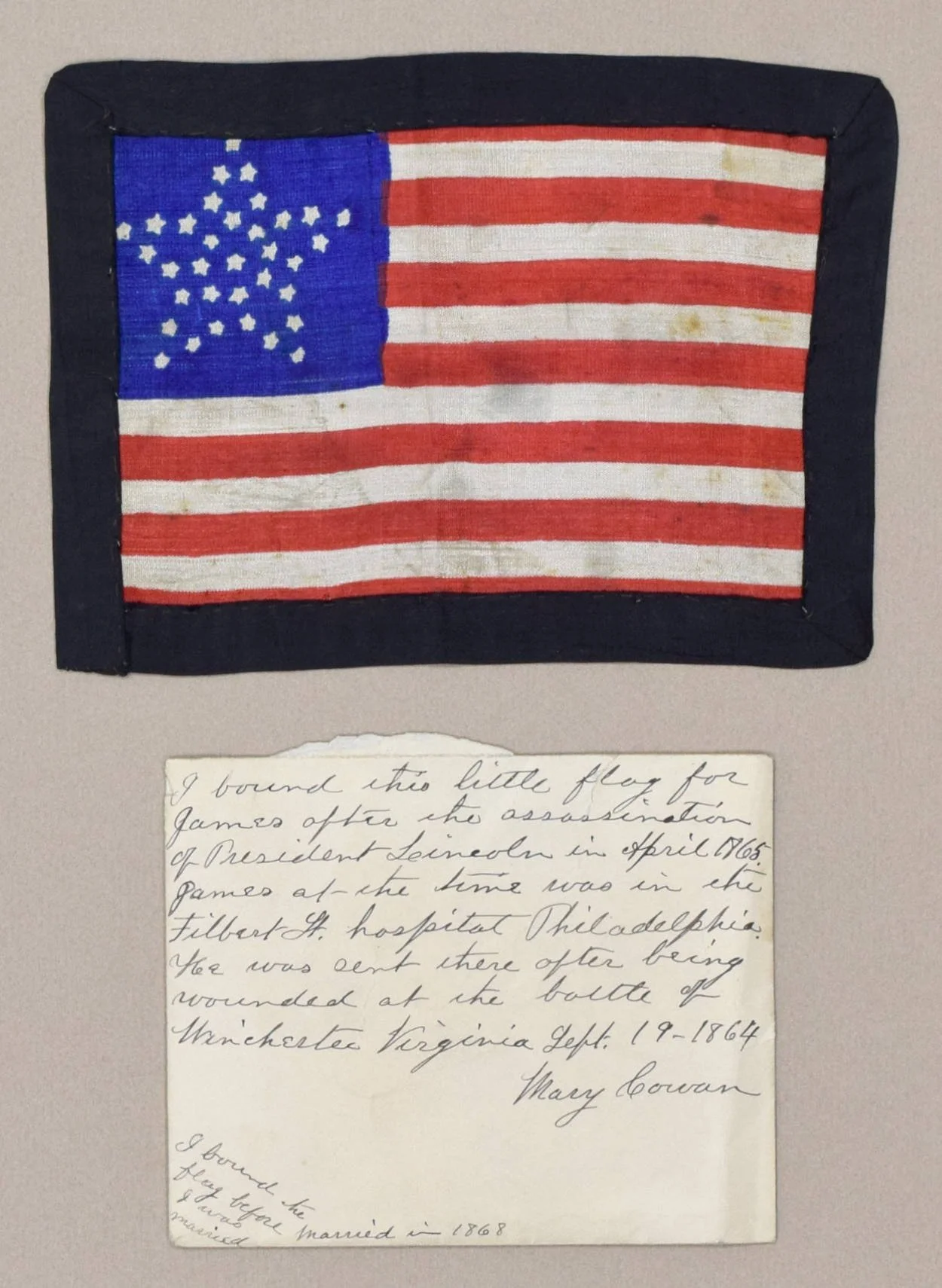 Abraham Lincoln Mourning Flag Made