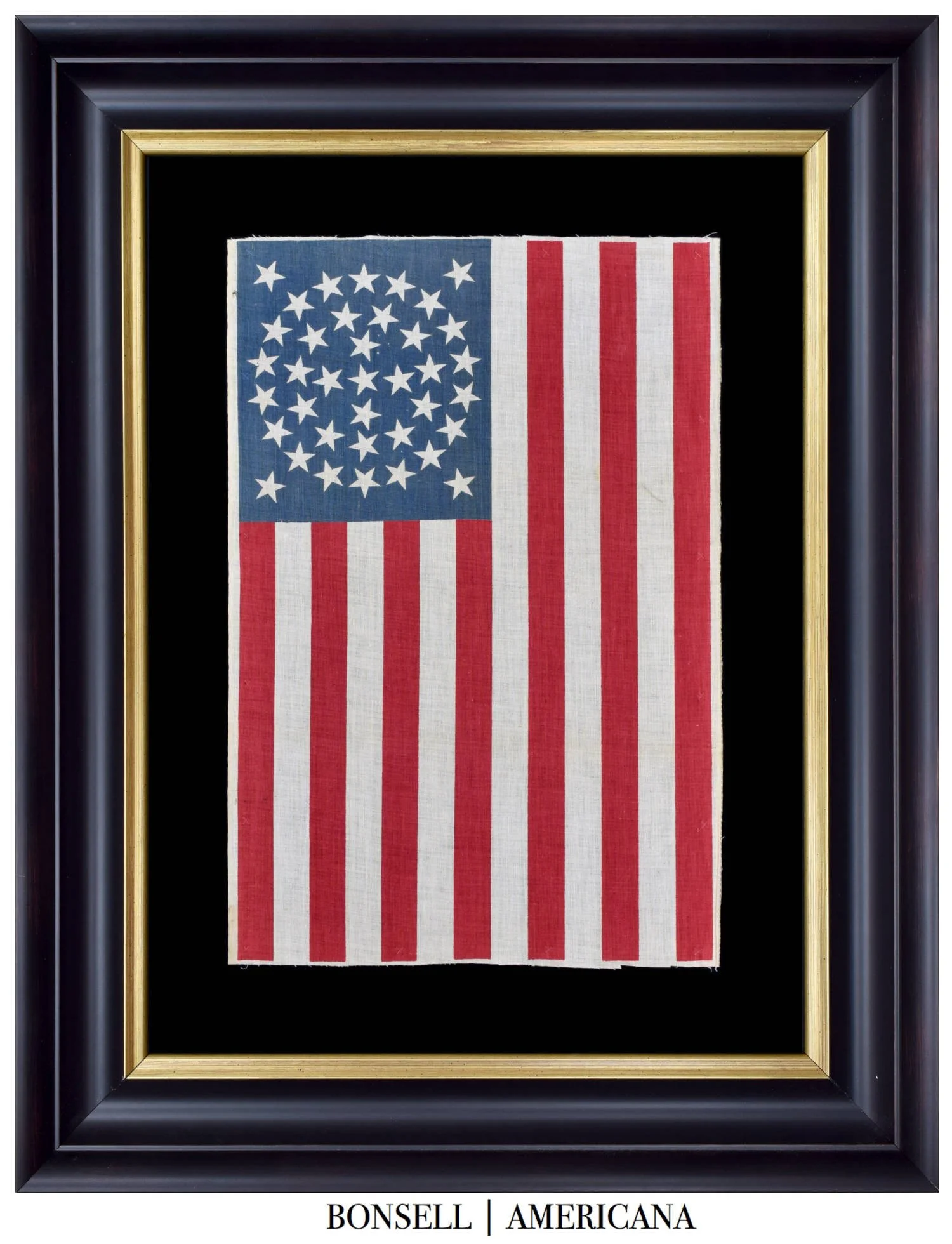 38 Star Antique Flag with Medallion Star Pattern and Cornflower Blue Canton