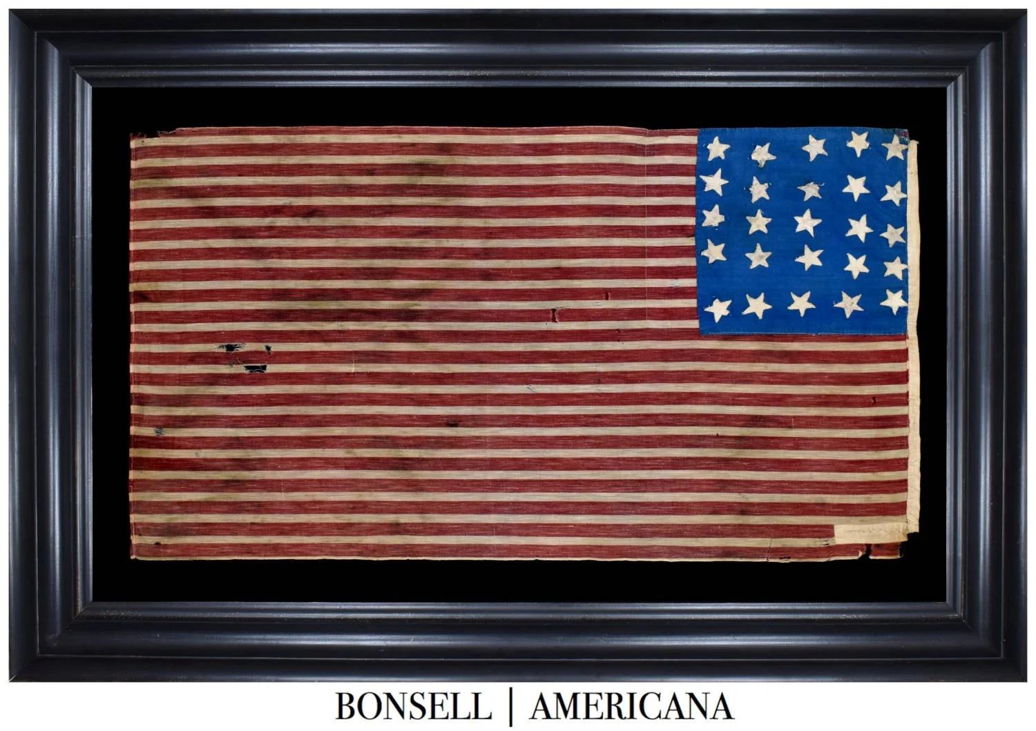 Civil War Era Flag with 25 Stars on the Reverse and 35 Stars on the Obverse