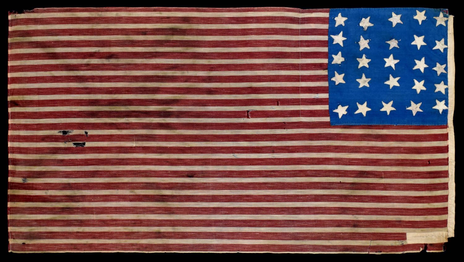Civil War Era Flag with 25 Stars on the Reverse and 35 Stars on the Obverse