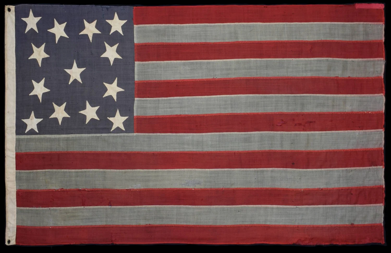 Unusual 13 Star Antique American Flag | Includes a Tightly Packed Medallion Configuration and Large Handsewn Stars | Circa 1870-1885
