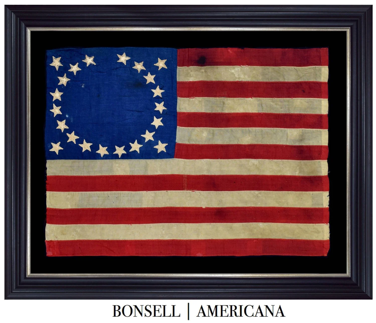 Civil War Era Flag with 22 Stars in a Flanked Medallion Configuration