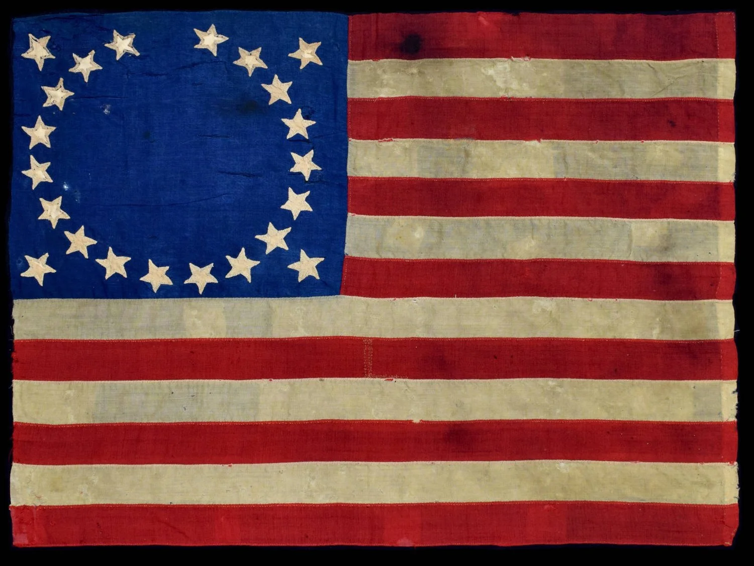 Civil War Era Flag with 22 Stars in a Flanked Medallion Configuration