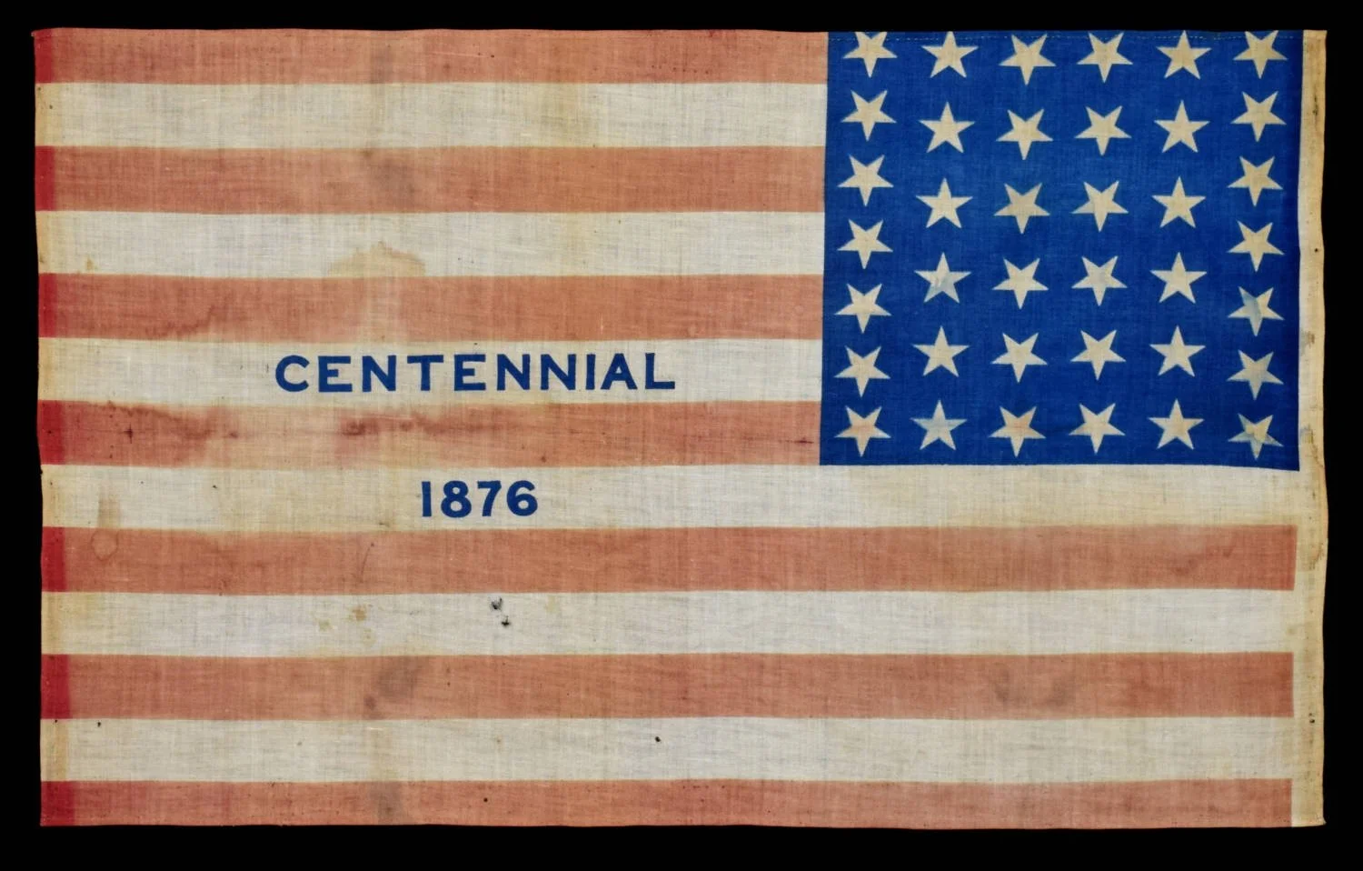 38 Star Antique Flag | Includes a CENTENNIAL 1876 Overprint | Colorado Statehood | Circa 1876