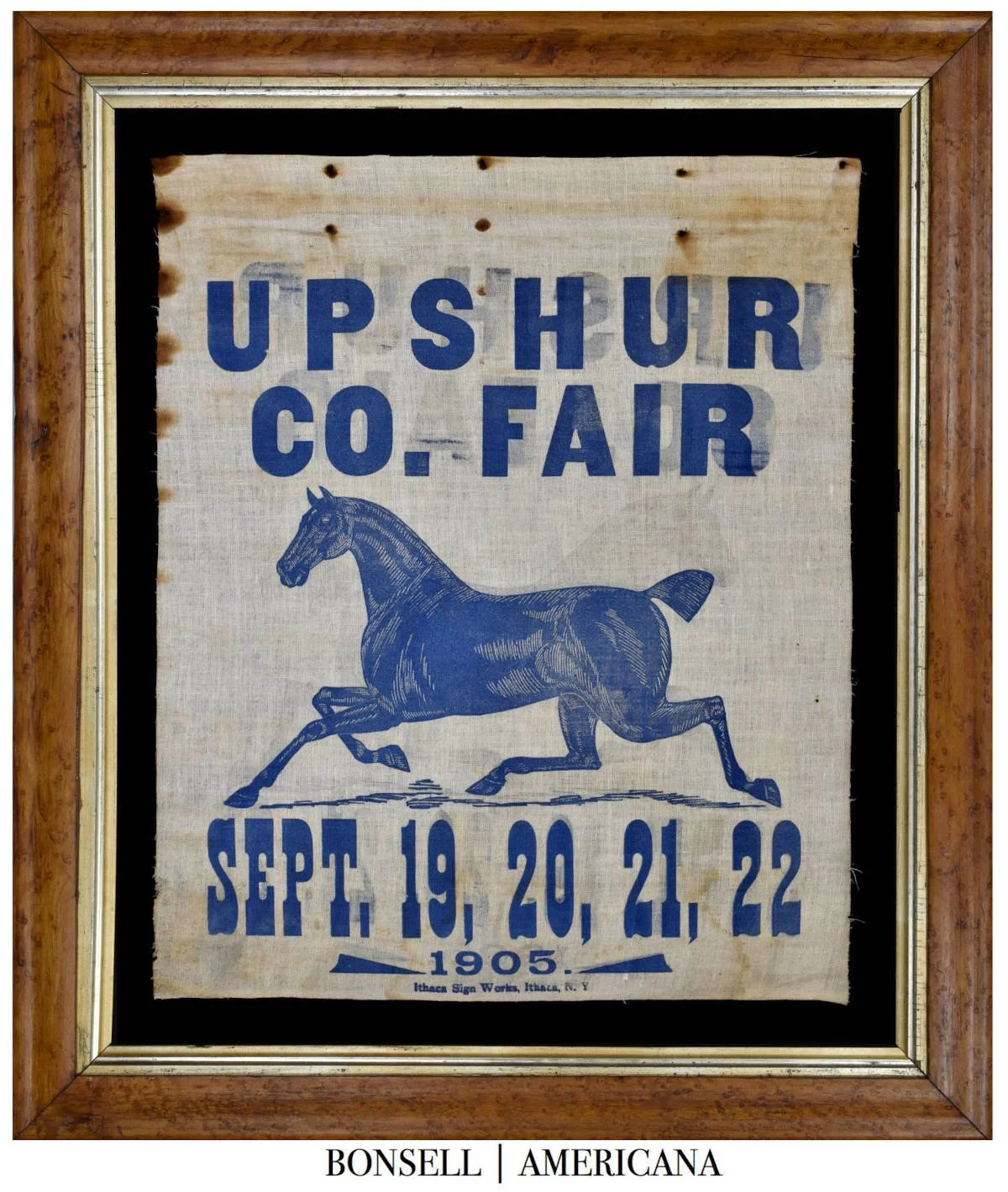 Rare Banner Made for the Upshur County Fair of West Virginia | Made by Ithaca Sign Works