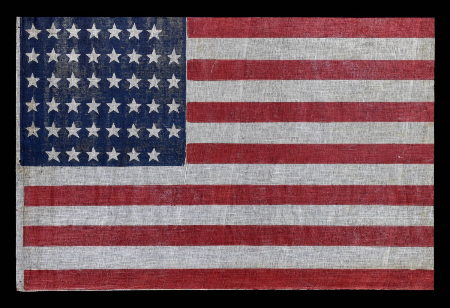 Attractive 45 Star Antique American Flag with a Notched Pattern | Utah Statehood | Circa 1896-1907