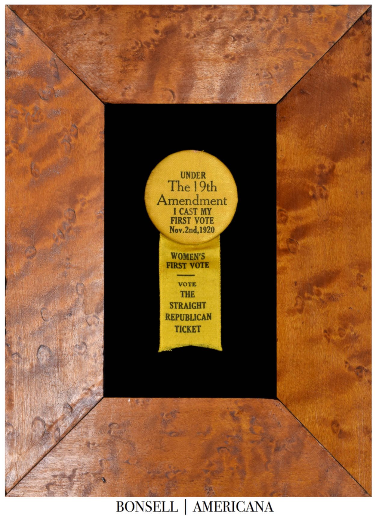 Rare “WOMEN'S FIRST VOTE” Badge | Associated with the 19th Amendment and the Republican Ticket | Circa 1920